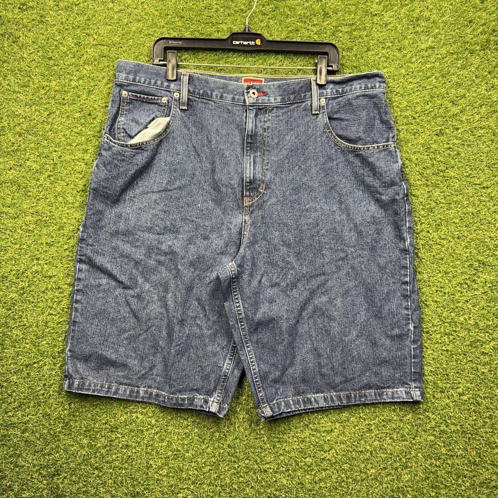 Vintage Tommy Jean Shorts Mens 38 JNCO Baggy Y2K 90s Skater Wide Leg Hilfiger